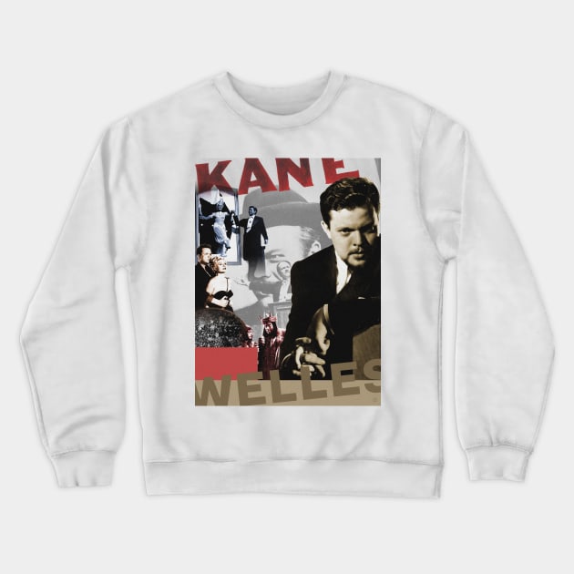 Orson Welles Collage Portrait Crewneck Sweatshirt by Dez53